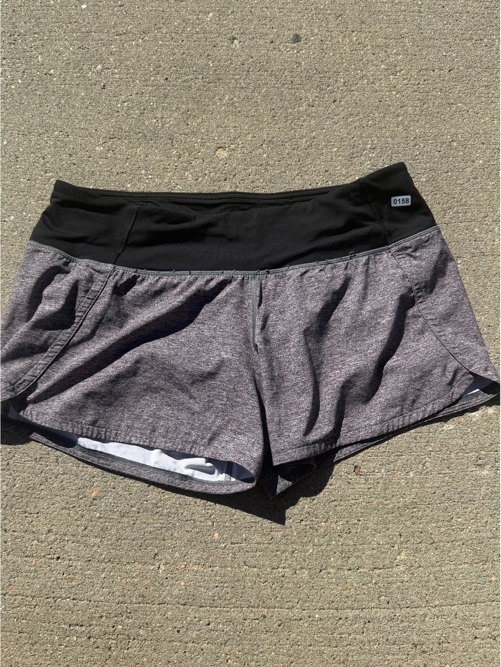 Lululemon Women's Athletic Shorts Size 8 Gray with Black Waistband